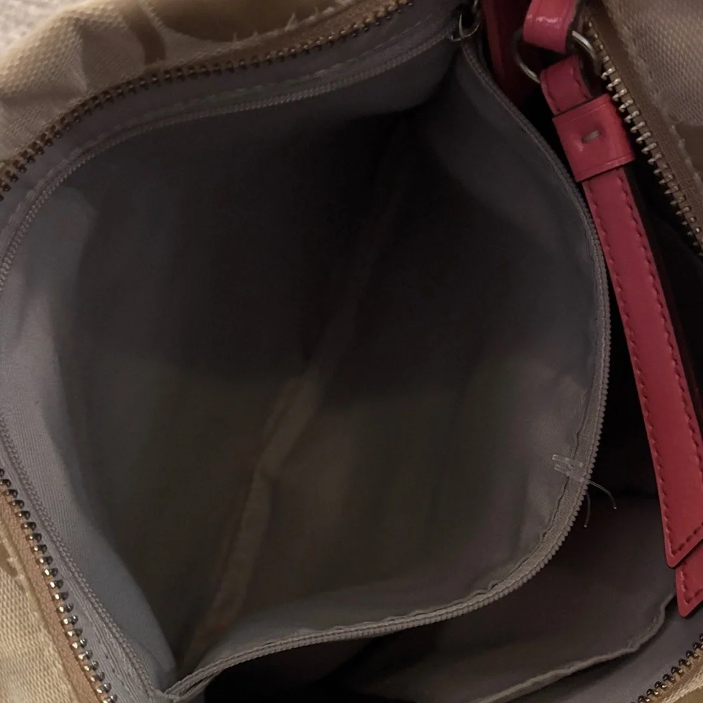 Coach Beige and pink Crossbody Bag